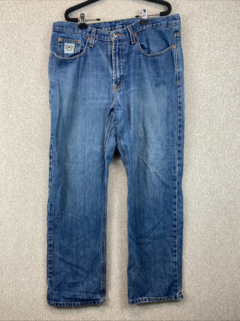 Cinch White Label Jeans Mens 38x32 Blue Straight Leg Western Rodeo relaxed fit